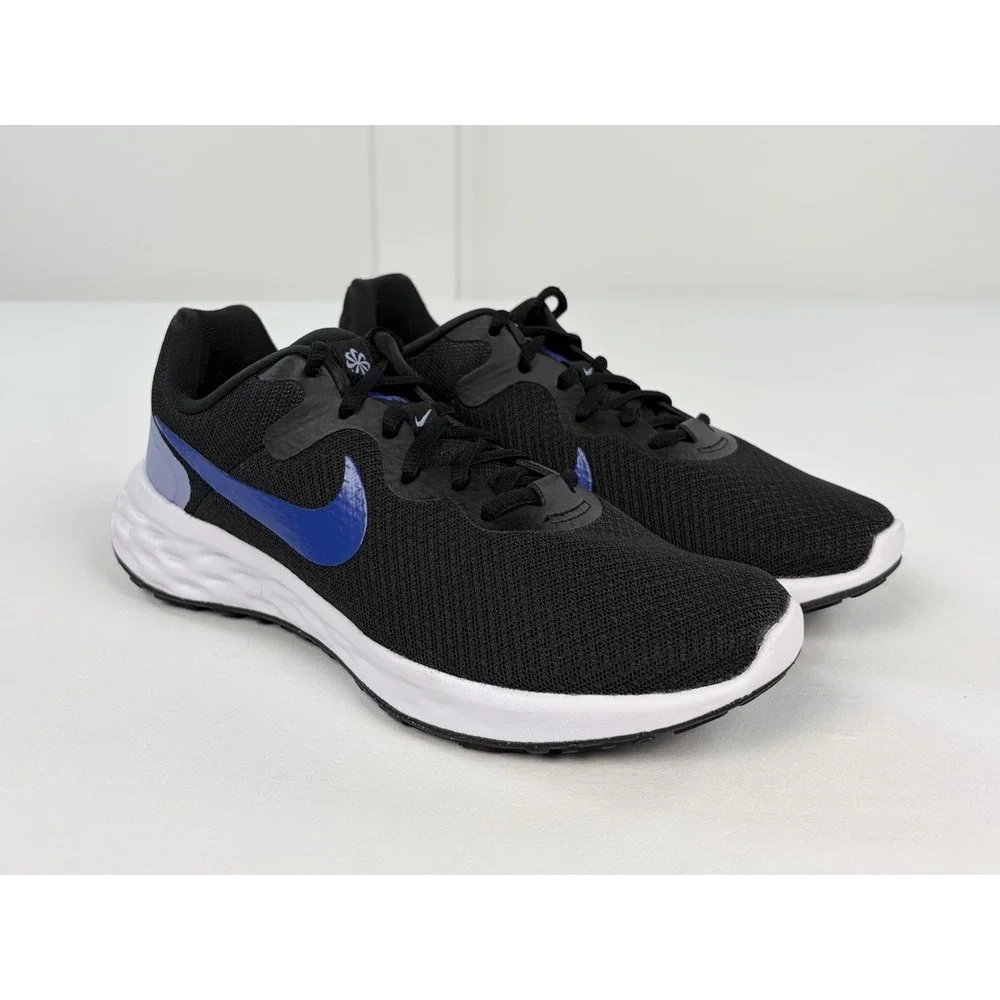 Nike Revolution 6 Next Nature Black Lapis Blue Women's Running Shoes Size 8.5